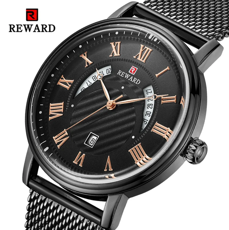 

REWARD Watch 2019 Top Brand Ultra-thin Men Watches Waterproof Auto Date Luxury Business Fashion Waterproof Male Clock Relogio
