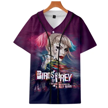 

Harleen Quinzel 3D Printed Vitale Nero Dante Cosplay 3D clothes autumn short-sleeved baseball unisex lovers with