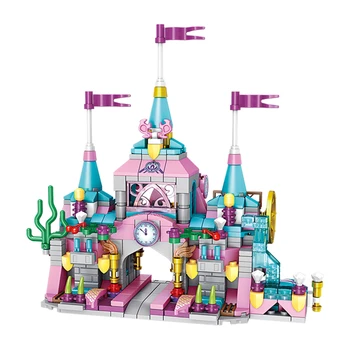 

566Pcs 12-in-1 MOC City Street View Castle Simulation Castle DIY Building Blocks Educational Toy Gift For Children