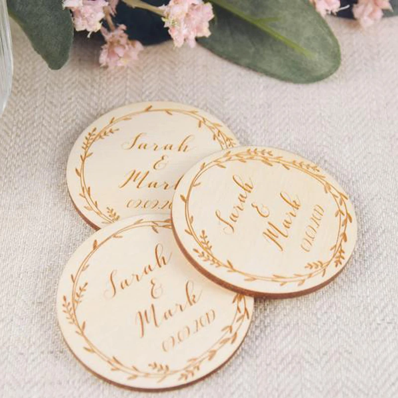  Customized rustic Wedding Announcement wooden Save the Date Magnets wedding invitation cards engage - 4.00018E+12