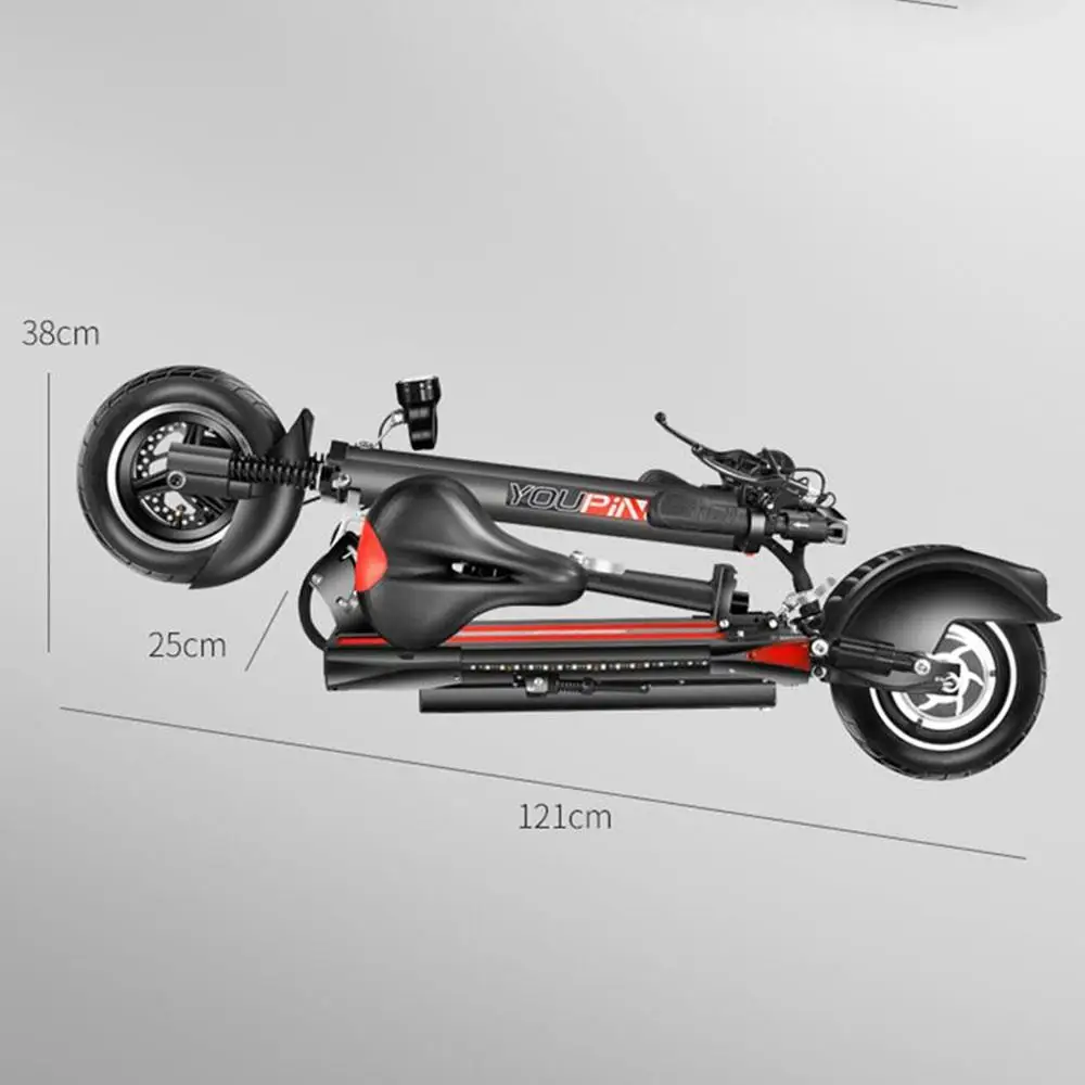 [Версия ЕС] YOUPing Q02 складной электрический скутер 500 Вт Мотор 48 В 18Ah 25 км/ч 10 дюймов шины 150 кг нагрузки с сидениями