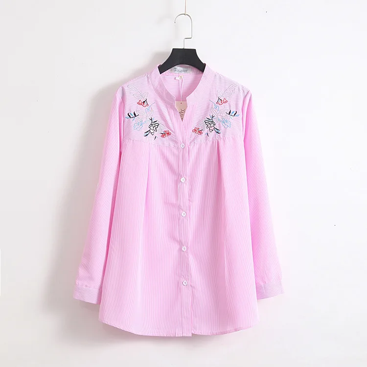 

Vrouwen bloemen borduren chiffon shirts Turn-down Kraag mouw vintage geplooide blouse dames casual tops blusas