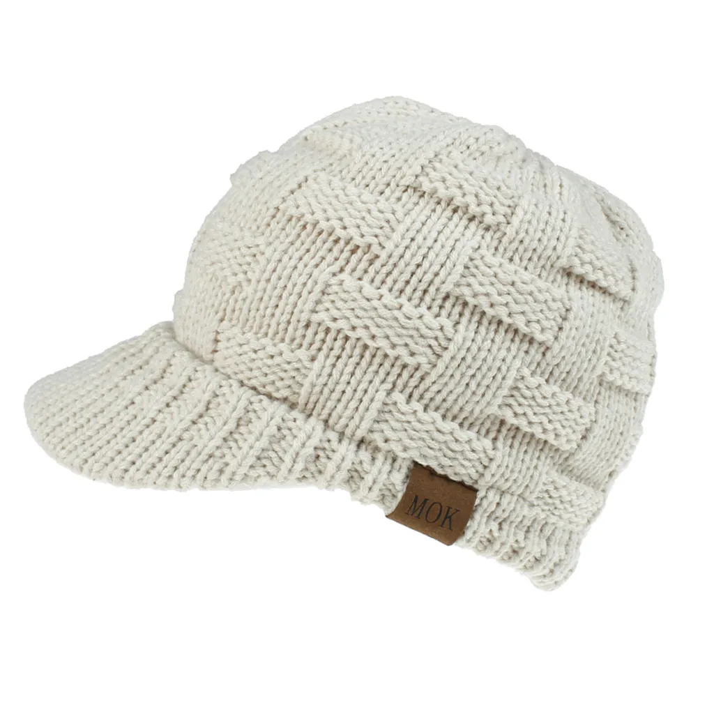 Зимняя повседневная трикотажная шляпа, бейсбольная кепка, шапка для катания на лыжах, шапка для женщин и девочек, сохраняющая тепло кепка, кепка для бега, gorra hombre
