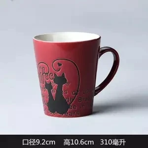 Кофейная чашка, керамическая кружка, чашка для завтрака, молока, чашка для домашнего офиса, чайная чашка, чашки и кружки, стакан, стаканчики из нержавеющей стали, чашка для кофе - Цвет: 310ML