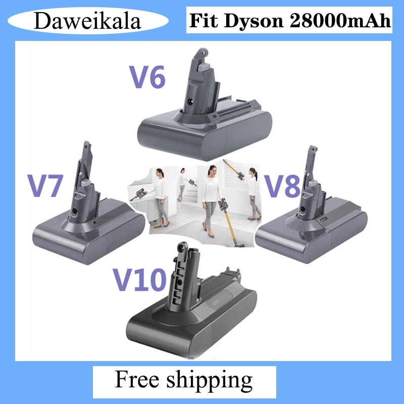 2021 21.6V 28000mAh Original Li-ion Battery for Dyson V6/V7/V8/V10 DC62 DC74 SV09 SV07 SV03 965874-02 Vacuum Cleaner L30 | Электроника