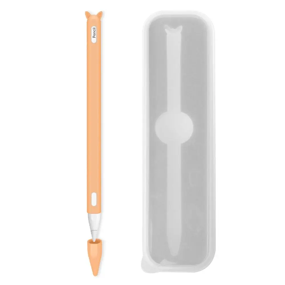 Силиконовый защитный чехол с милыми кошачьими ушками и защитой от прокрутки, Чехол-держатель, чехол-накладка для Apple Pencil 2 для iPad - Цвета: O