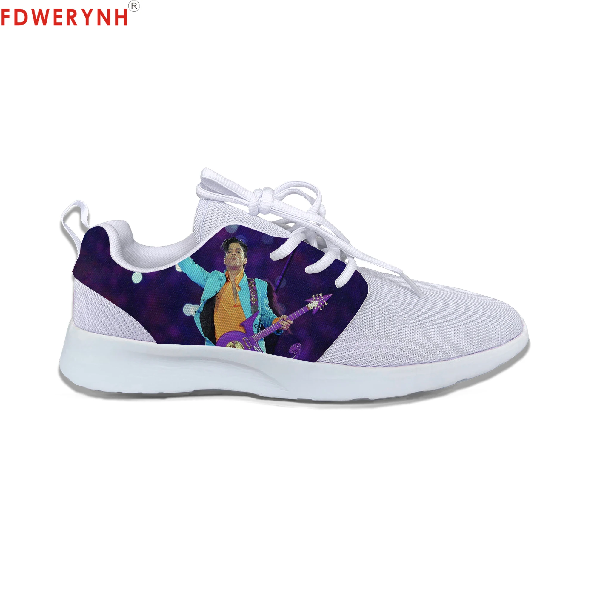 

Women's Flats Shoes Hip Hop Singer Prince Rogers Nelson Custom Trend Mens Low-key Simple Casual Fashion Breathable Lace Up Shoes
