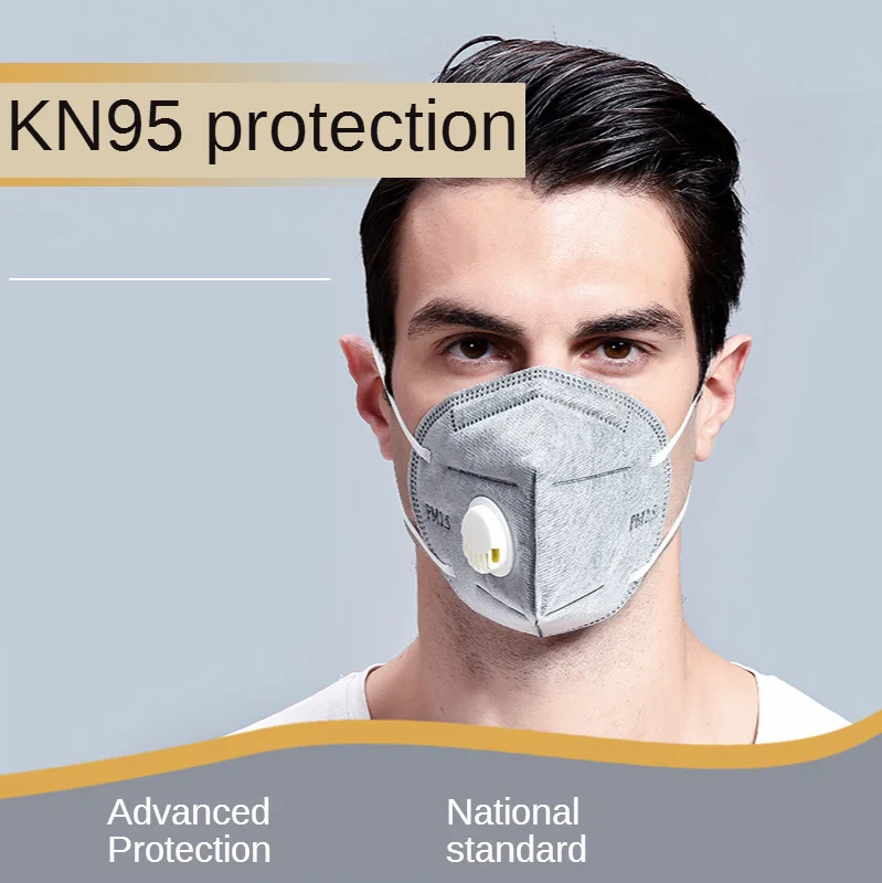 

10 Pieces Currently Available Face Mask KN95 Level N95 Anti-fog Haze PM2.5 Protection Grey Pink Dust Respirator Anti-droplet