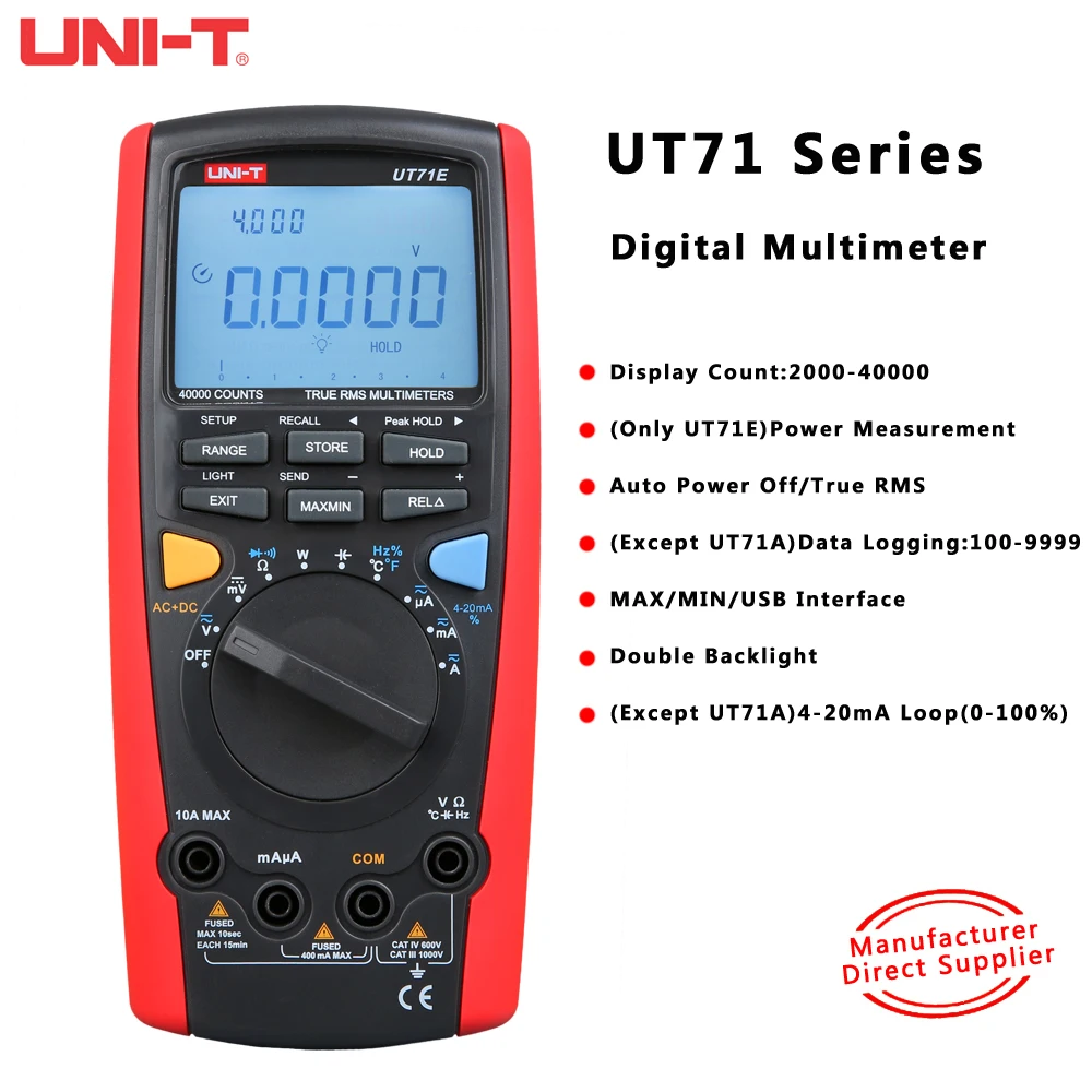 Цифровой автоматический мультиметр UNI-T UT71A UT71B UT71C UT71D UT71E предельный тестер