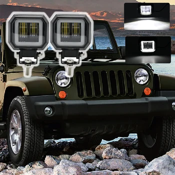 

2x 3inch 20W IP67 Waterproof Round LED Fog Light Off Road ATV Spotlight LED Work Light for Truck SUV 4x4 Car Driving Fog Lamp