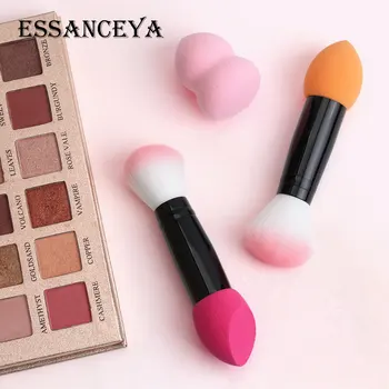 

ESSANCEYA Double Head Makeup Brushes Set Blush Loose Powder Foundation Sponge Brush Cosmetic Tools With Sponge Blusher Brush Kit