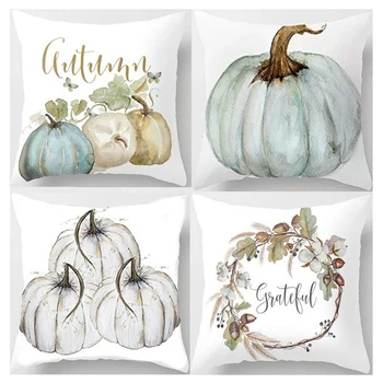 

Fall Halloween Pumpkin Pillow Case Waist Throw Cushion Cover Sofa Home Decor 2019 New Arrival