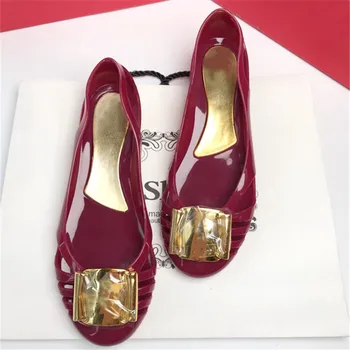 

Women's Summer Fashion New Flats Imported environment-friendly PVC Anti-slip Casual Flats Soft Cool Silp-on Shallow Ballet Shoes