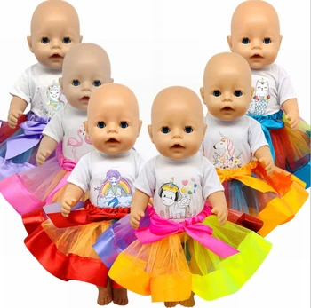 

New Style Dress Doll Clothes Born Baby Fit 17 inch 43cm Doll Accessories For Baby Gift