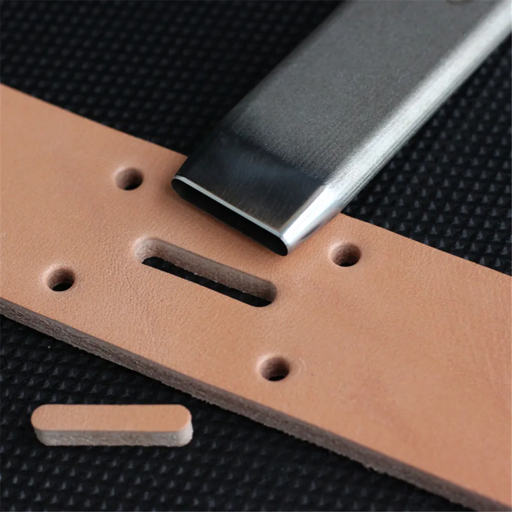 

B type 5x25/4.5x23/2.5x12mm Manual DIY leather flat hole punch die,RCIDOS leather Belt hole cutter,Japan DC53 Steel