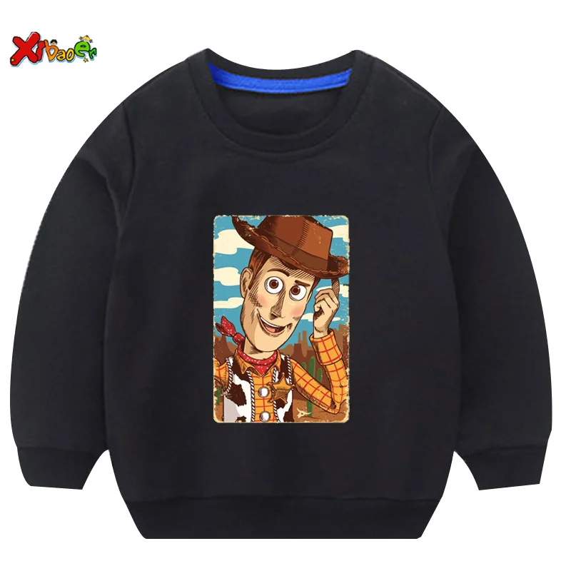 Детские свитшоты футболка Toy Story4 Woody толстовки с капюшоном для мальчиков Повседневная белая толстовка для маленьких девочек с героями мультфильмов и рукавами для мальчиков