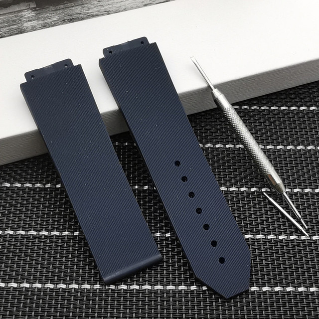 Brand Watch Strap 25*19mm 22mm buckle Belt Male Watch accessorie Silicone Strap For Hublot Men Watchband  band Fusion series