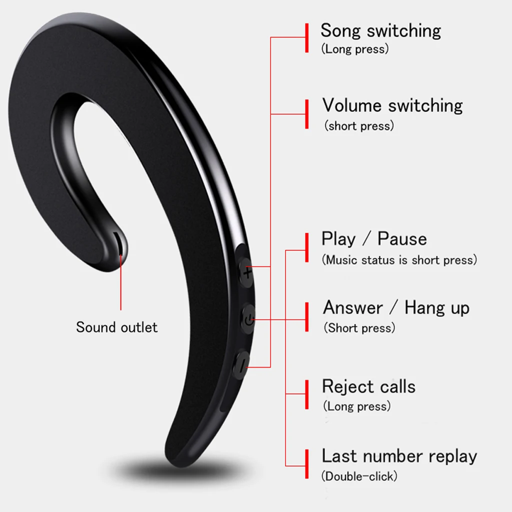 Bluetooth наушники костной проводимости беспроводные наушники гарнитура микрофон Профессиональное аудио декодирование костной проводимости наушники