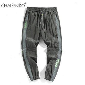 

CHAIFENKO 2020 New Hot Hip Hop Streetwear Beam Foot Cargo Pants Jogger Leisure Sports Trousers Men Fashion Reflective Men Pants