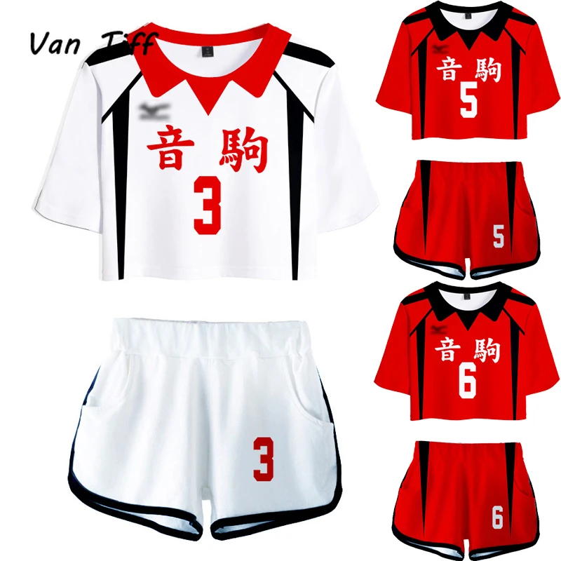 Amatop Haikyuu Tracksuit Tshirt And Short Suit Cosplay Haikyuu Kozume Kenma Gakuen Koukou Costume Sports Suit Nekoma High School Volleyball Uniform For Boys Girls Sportswear Com Sports Outdoor Clothing