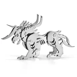 3d metal animal estilo quebra cabeça besta glutonia modelo de aço warcraft diy montado jigsaw destacável brinquedos presente para crianças adulto