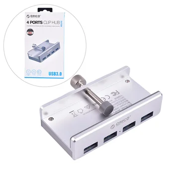 

Usb Hub Aluminium Externe 4 Poorten Usb 3.0 Usb Splitter Met 10-30 Mm Verstelbare Clip Voor Macbook air Laptop Pc Computer Hubs