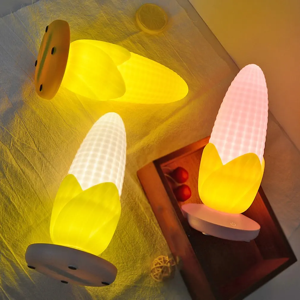 Creative Led Corn USB Rechargeable Night Light Home Bedroom Bedside Lamp Decoration Atmosphere Lights Sale
