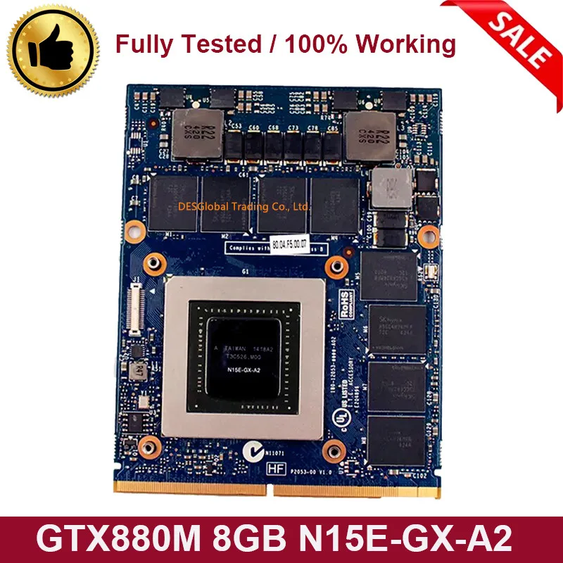 GTX880M GTX 880M N15E-GX-A2 DDR5 8 Гб Графика видеокарта для DELL M17X R4 R5 M18X R2 R3 ноутбук рабочая Быстрая