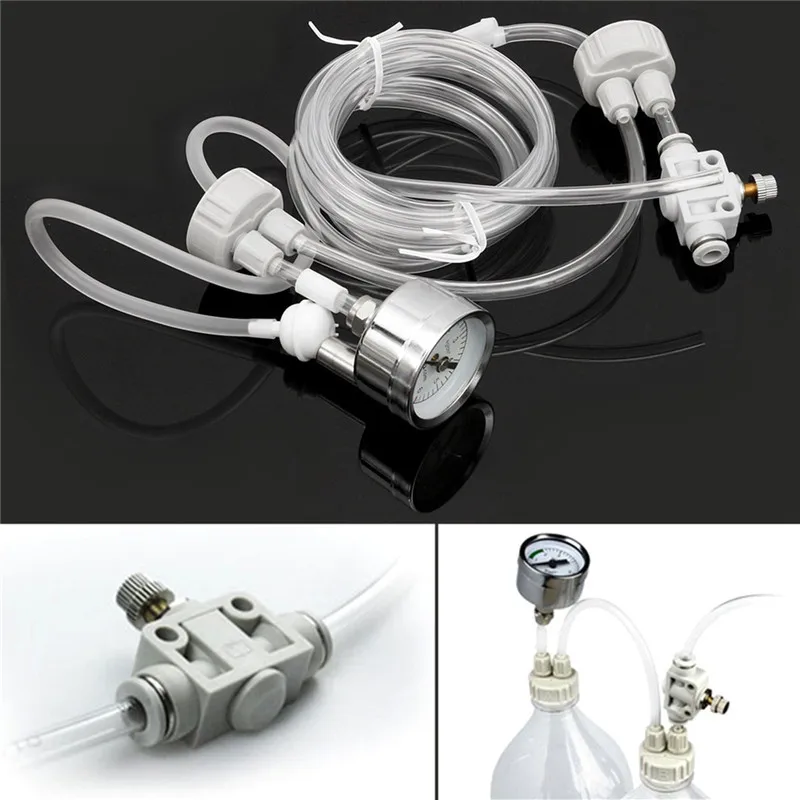 Аквариум DIY CO2 генератор системы комплект с регулировкой потока воздуха давления воды тихий фильтр-водопад для аквариума Аквариум Co2 клапан