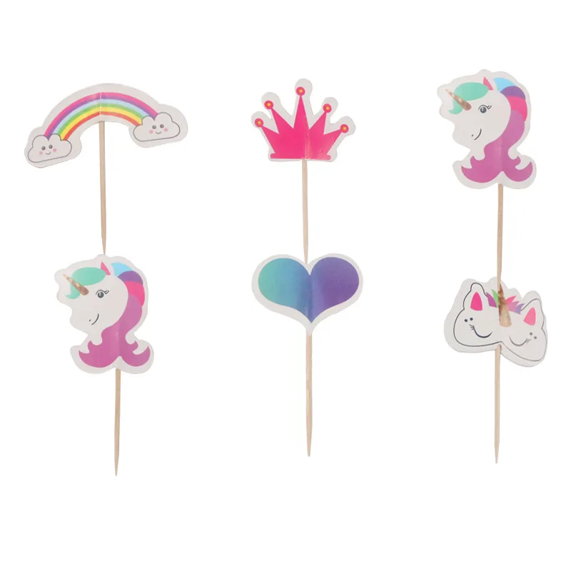 24pc Love unicorn Единорог Микки Минни мультфильм для маффинов кексов бумажная Форма для пирога формы кекс маффинов коробка чашки случае вечерние формы торта деко инструменты - Цвет: 24pc Love unicorn