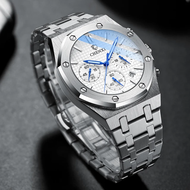 CHENXI Fashion Business Mens Watches Top Luxury Brand Quartz Watch Men Stainless Steel Waterproof Wristwatch Relogio Masculino 6
