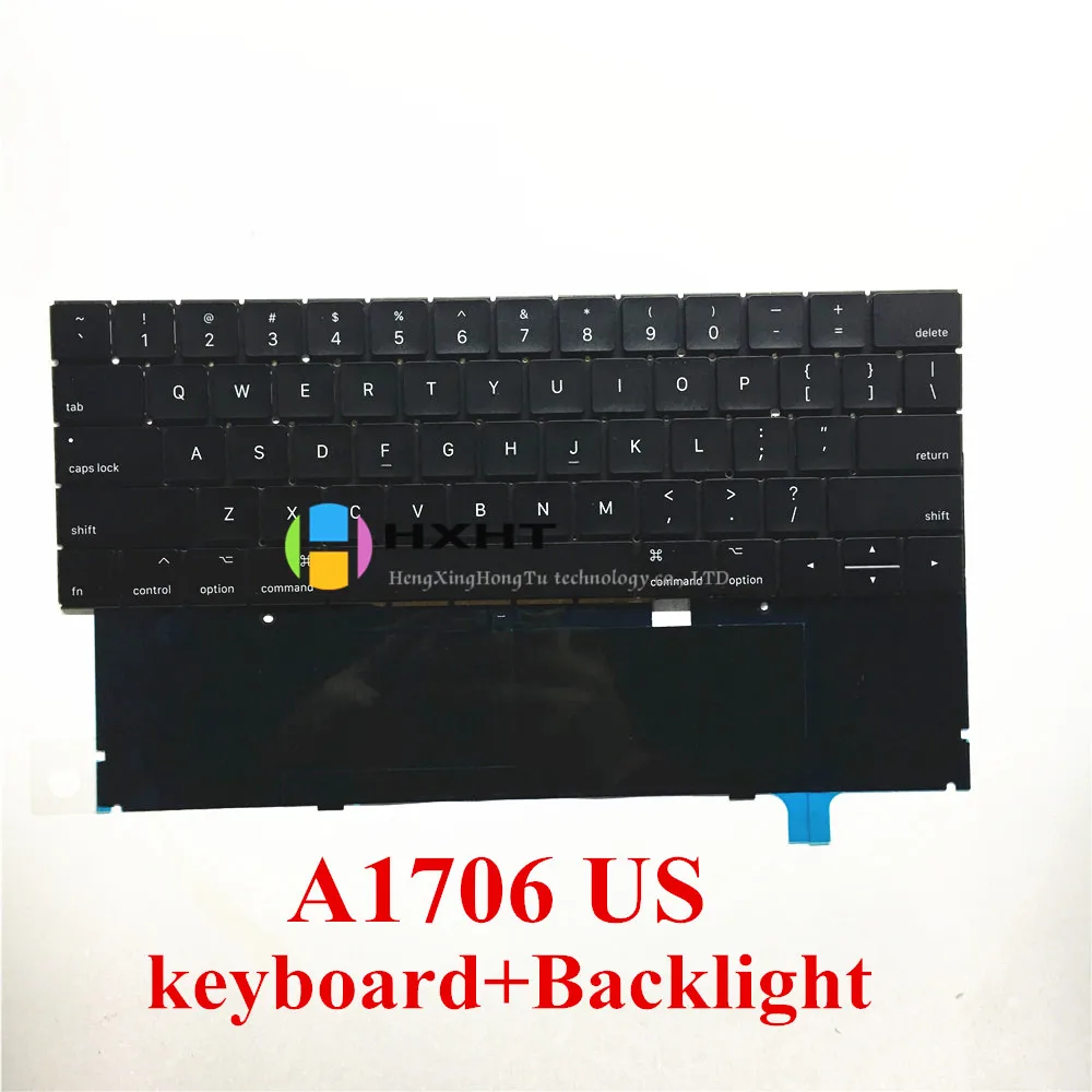 KB with BL Оригинальная используется A1706 Клавиатура США с подсветкой для Macbook Pro retina 1" A1706 США Клавиатура ноутбука США год - Цвет: KB with BL