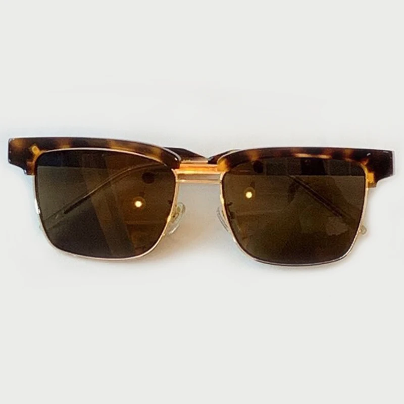 Fashion half rimless Sunglasses Women Square Glasses Summer Style Sunglasses Women Brand Designer Vintage Half Frame UV400