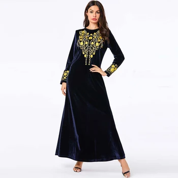 

Velvet Abaya Turkish Long Hijab Muslim Dress Islamic Clothing Abayas For Women Caftan Dubai Tesettur Elbise Kaftan Djelaba Femme