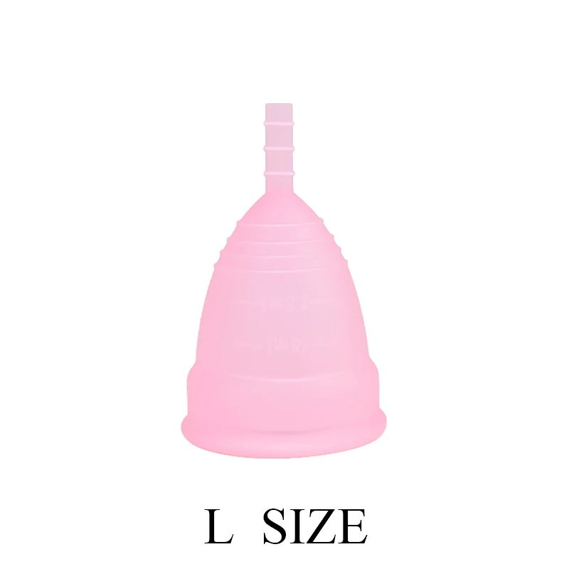 Медицинская силиконовая менструальная чашка для женщин и женщин, женская гигиеническая менструальная силиконовая многоразовая долговечная чашка Colletor Copita - Цвет: 1pc Pink L
