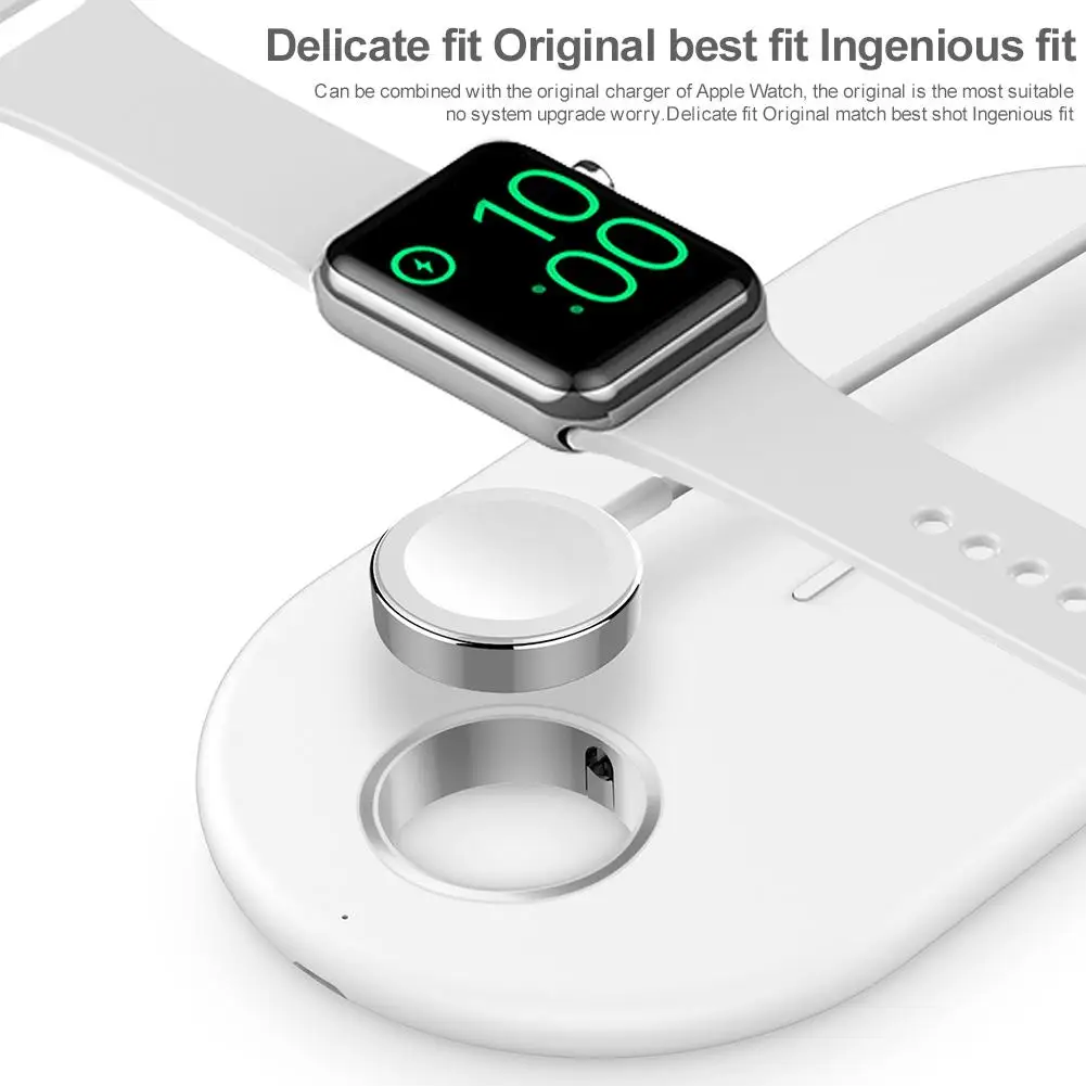 3 в 1 QI Беспроводное быстрое зарядное устройство для IPhone X XR Xs Max для Apple Watch IWatch AirPods подставка для мобильного телефона быстрое зарядное устройство для samsung