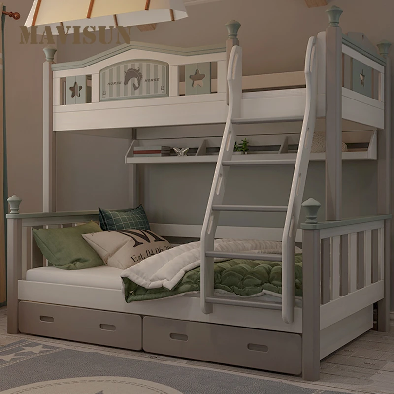 Minimalist Modern Children S High And Low Bunk Bed For Both Boys And Girls With Solid Wood Frame 1 2 Meter Bedroom Furniture Set Beds Aliexpress Minimalist Modern Children S High And Low Bunk Bed For Both Boys And Girls With Solid Wood Frame 1 2 Meter Bedroom Furniture Set Beds Aliexpress
