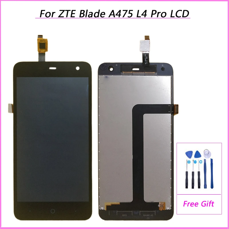 ЖК-дисплей для ZTE Blade A475 L4 PRO 100% испытано кодирующий преобразователь сенсорного