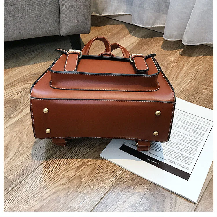 2019 New Luxury Designer Backpacks Women High Quality Yellow Square Backpack Leather Fashion Brand School bag for Teenager Girls (8)