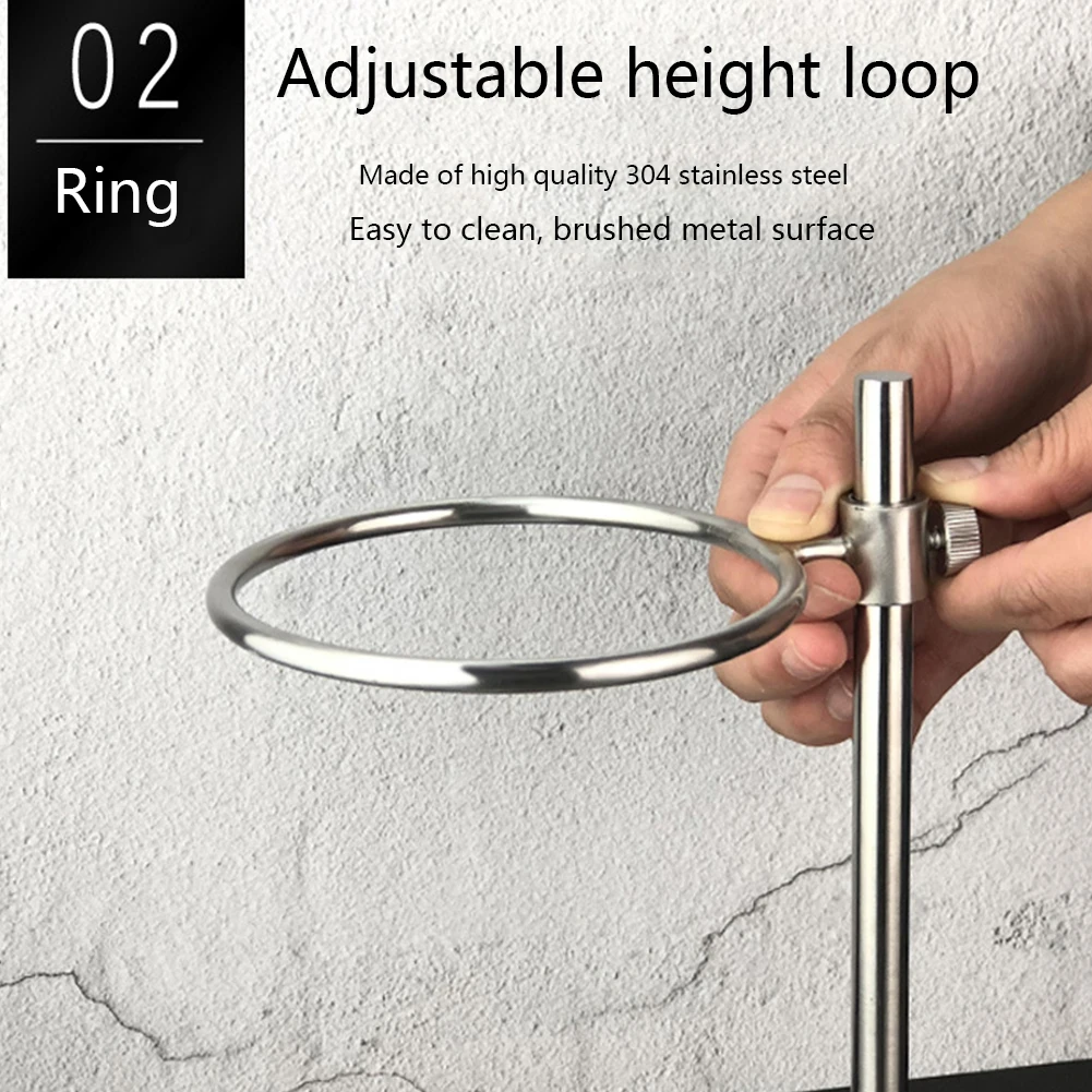 

Durable Stainless Steel Household Countertop Stable Detachable Bar With Filter Adjustable Height Easy Clean Coffee Dripper Stand