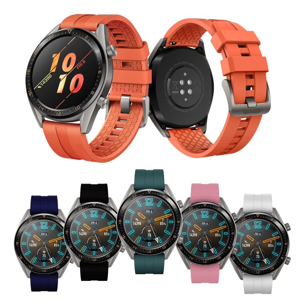 Для huawei GT/GT2/Honor Magic для Watch GT2 Active/Элегантный ремешок/Honor Band силиконовый спортивный