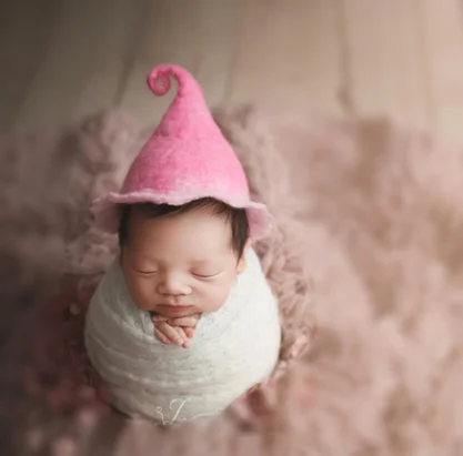 Реквизит для фотосъемки новорожденных; детская шапка; Elfin Hat; Изящные милые детские шляпы для фотосъемки; аксессуары для детской фотосъемки; шерстяные фетровые шляпы ручной работы - Цвет: 1
