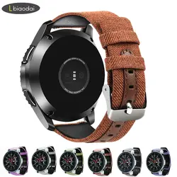 Galaxy Watch 46 мм ремешок для samsung gear S3 Frontier/Классический 22 мм ремешок для часов нейлоновый кожаный ремешок для часов холщовый браслет ремешок