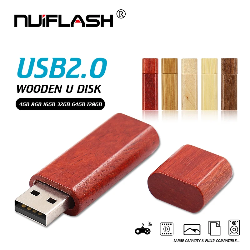 Venda quente retângulo de madeira madeira vermelha u disco usb 2.0 flash drive professor presente 32gb 64 4 16 8 256 gb mini memória vara pen drive