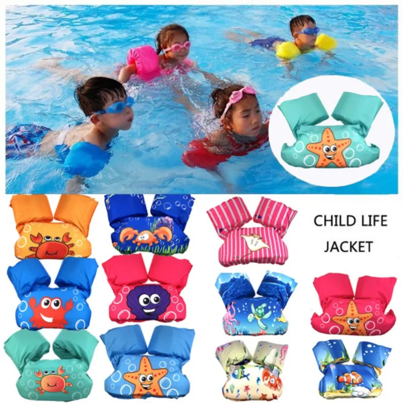 Novelty Children 2-7Y Life Vest Jackets EPE Nylon Material Cartoon Pattern Water Sports Life Jacket Baby Learn Swimming Floats