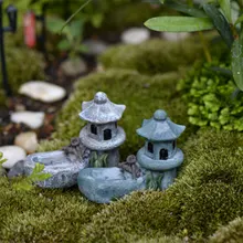 Сад миниатюрный пруд башня игрушки статуэтки, микро пейзаж Смола двор DIY изделия бонсай мини