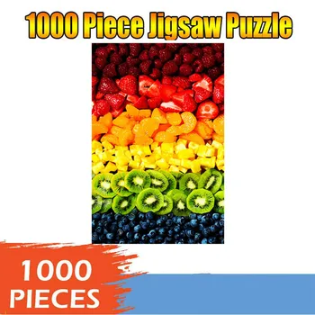 

Adult Children Puzzles Colorful Fruits Pattern Jigsaw 1000 Piece Large Puzzle Game Kis Interesting Educational Toys Gift #LR2