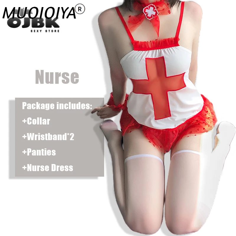 Сексуальная Женская эротическая форма горничной с красным кружевом и