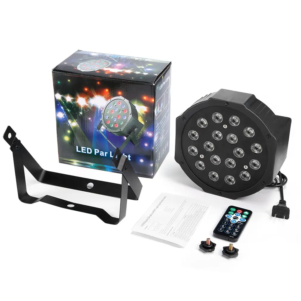 

OUTAD 18LED Par Lights for Stage Lighting with RGB Magic Effect by Remote Control and 512 Red Green Blue Light
