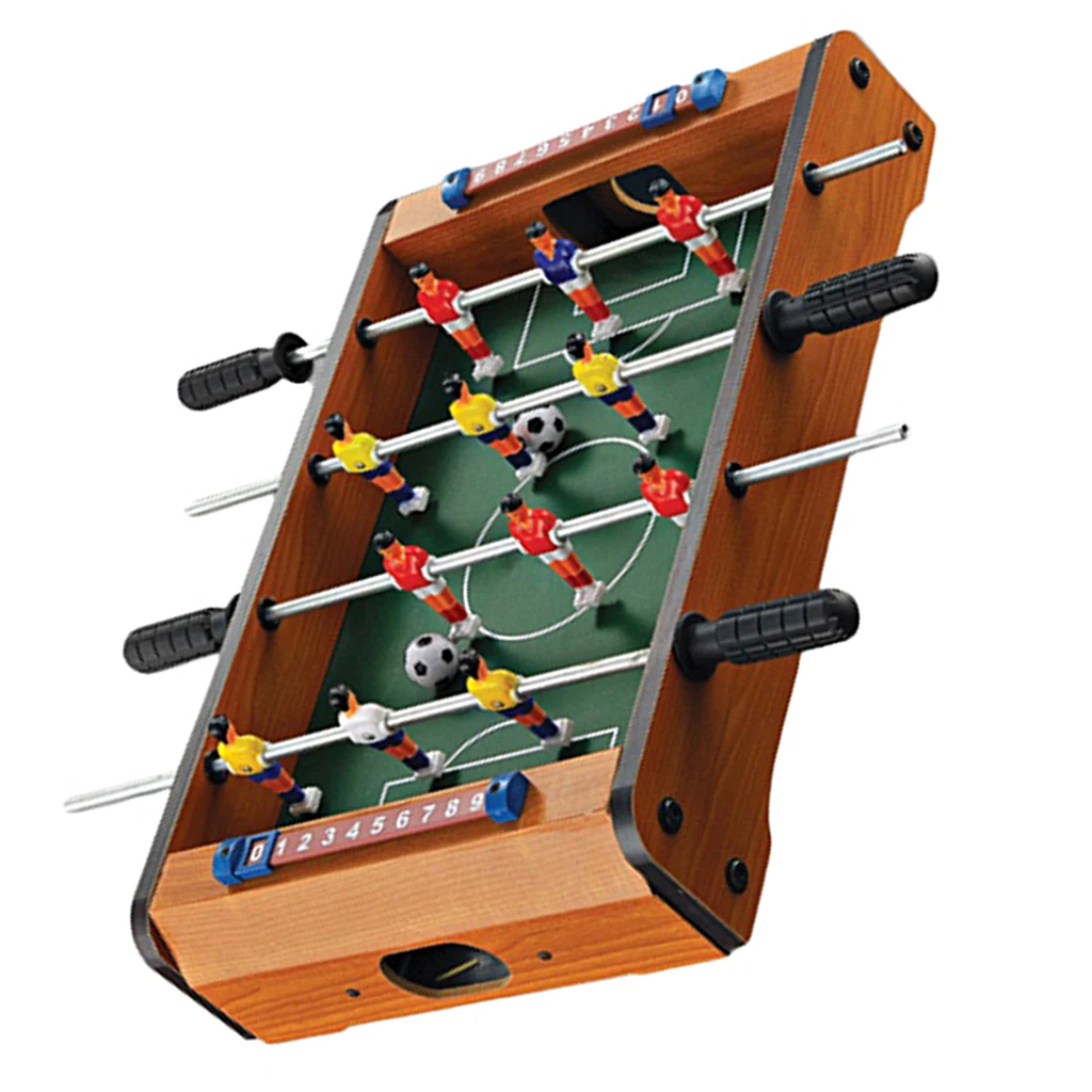 Portable Solid Table Football Set Tabletop Foosball Kids Family Adults Toy Game